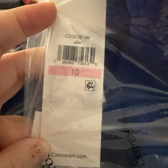 Calvin Klein V-Neck Sleeveless A-Line Cobalt Blue Layered MIDI Dress NWT 10 - Picture 7 of 12